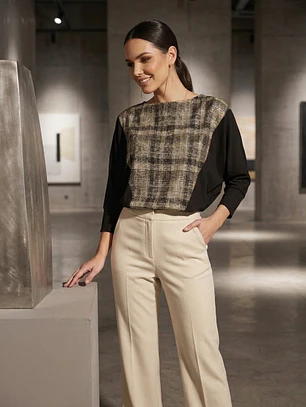 Polera Dorada Mujer Elegante Manga Murciélago Diseño Chileno | Carobaska