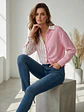 Blusa de Rayas Mujer Rosada Estilo Casual - Miniatura 4
