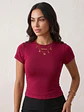 Polera Básica Roja Mujer Manga Corta - Miniatura 4