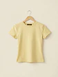 Polera Básica Mujer Amarilla Manga Corta - Miniatura 6