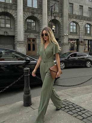 Enterito Mujer Verde Olivo Elegante | Carobaska