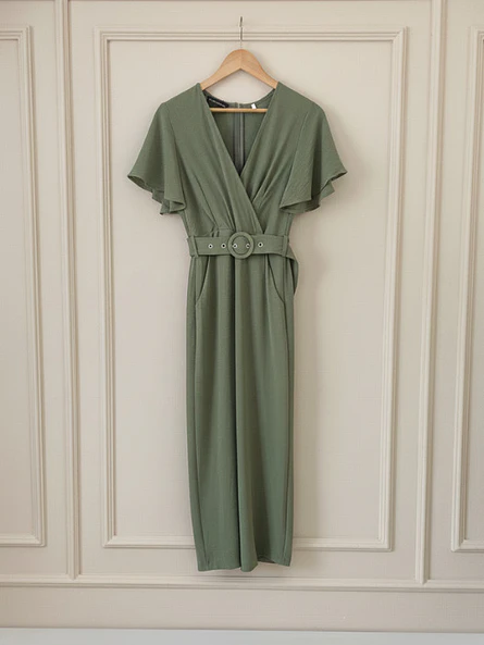 Enterito Mujer Verde Olivo Elegante | Carobaska 5