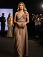 Vestido Envolvente Beige Mujer Elegante Bicolor - Miniatura 3