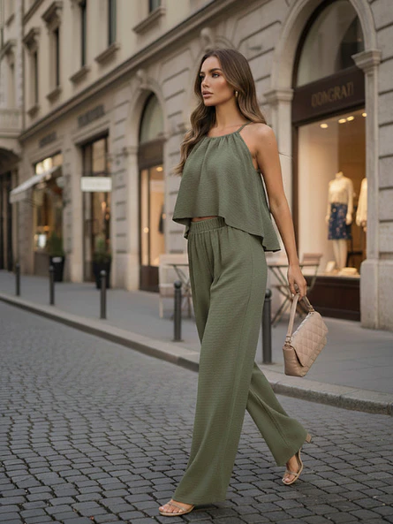 Conjunto Mujer de Crepe Palazzo y Top Elegante 3