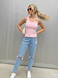 Polera Rosada Pastel Mujer Elegante detalle Dorado | Carobaska - Miniatura 4