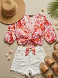 Top Floral Mujer con Lazo Multiforma Viscosa - Miniatura 7