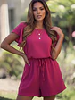 Enterito Corto Fucsia Mujer de Verano con Mangas Olán - Miniatura 4