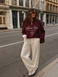 Polerón Oversize Mujer Forrado Medio Cierre Invierno 2026 - Miniatura 13