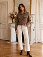 Chaqueta Lanilla Mujer Café Botones Dorados Invierno 2026 - Miniatura 4