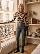 Polera Beatle Animal Print Mujer Cuello Alto Manga Larga - Miniatura 8