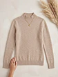 Sweater Térmico Mujer Beige Forrado Invierno Chile - Miniatura 5