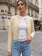 Chaleco Amarillo Mujer Crop con Botones Joya - Miniatura 3