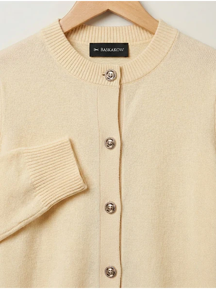 Chaleco Amarillo Mujer Crop con Botones Joya 7
