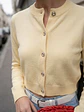 Chaleco Amarillo Mujer Crop con Botones Joya - Miniatura 1
