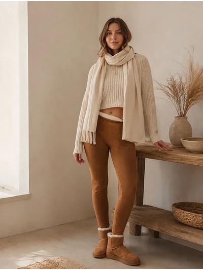 Calza Térmica Camel Mujer con Chiporro 