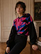 Sweater Oversize Mujer Estampado Abstracto Mangas Globo - Miniatura 6
