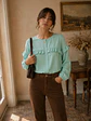 Blusa Verde Menta Mujer con Vuelos - Miniatura 5