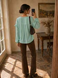 Blusa Verde Menta Mujer con Vuelos - Miniatura 4