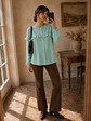 Blusa Verde Menta Mujer con Vuelos - Miniatura 6