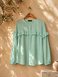 Blusa Verde Menta Mujer con Vuelos - Miniatura 7