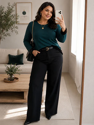 Polera Térmica Verde Petróleo Mujer