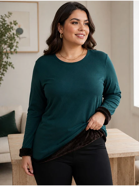 Polera Térmica Verde Petróleo Mujer 3