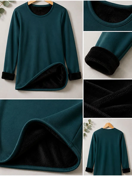 Polera Térmica Verde Petróleo Mujer 4