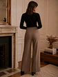 Pantalón Palazzo Beige Mujer Lanilla Tiro Alto - Miniatura 3