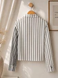 Blusa de Rayas Mujer Negra y Blanca Elegante - Miniatura 5