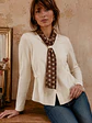 Sweater de punto Mujer con Pañuelo de Lunares Manga Larga - Miniatura 6