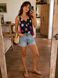 Polera Azul Mujer con Estampado Floral - Miniatura 2