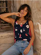 Polera Azul Mujer con Estampado Floral - Miniatura 5