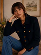 Chaqueta Negra Mujer con Botones Dorados Elegante - Miniatura 1
