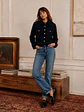 Chaqueta Negra Mujer con Botones Dorados Elegante - Miniatura 6