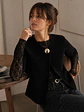 Chaleco Tipo Capa Mujer Broche Dorado Manga Codo - Miniatura 2