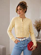 Chaleco Amarillo Mujer Crop con Botones Joya - Miniatura 3