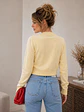 Chaleco Amarillo Mujer Crop con Botones Joya - Miniatura 4