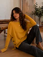 Sweater Manga Murciélago Mujer con Botones Laterales  - Miniatura 3