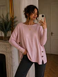 Sweater Manga Murciélago Mujer con Botones Laterales  - Miniatura 6