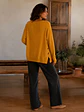 Sweater Manga Murciélago Mujer con Botones Laterales  - Miniatura 7