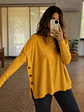 Sweater Manga Murciélago Mujer con Botones Laterales  - Miniatura 8