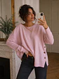 Sweater Manga Murciélago Mujer con Botones Laterales  - Miniatura 9