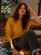 Sweater Manga Murciélago Mujer con Botones Laterales  - Miniatura 10