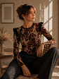 Polera Animal Print Café Mujer Manga Larga Invierno 2026 - Miniatura 9