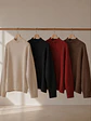 Sweater Oversize Básico Mujer Tendencia - Miniatura 9