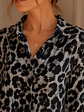 Blusa Animal Print Gris Larga Oversize Mujer - Miniatura 5