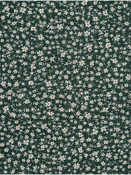 Falda Midi Mujer Verde con Estampado Floral y Abertura 7