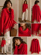 Maxi Sweater Estilo Poncho con Flecos y Cuello Caído - Miniatura 6