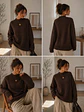 Sweater Oversize Básico Mujer Tendencia - Miniatura 2