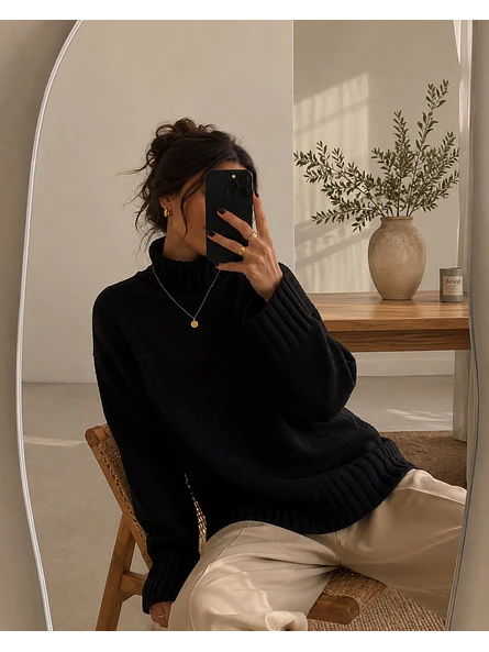 Sweater Oversize Básico Mujer Tendencia 5